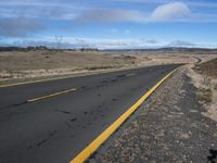 Clouds Over Road Surface: A Scenic Landscape