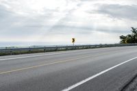 Cloudy Day Landscape: Road Asphalt