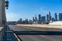 a view of the city skyline from across the street from the bikeway bridge in downtown la jolla