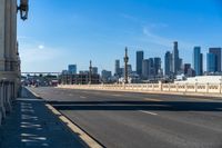 a view of the city skyline from across the street from the bikeway bridge in downtown la jolla