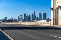 a view of the city skyline from across the street from the bikeway bridge in downtown la jolla