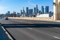 a view of the city skyline from across the street from the bikeway bridge in downtown la jolla