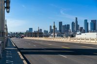 a view of the city skyline from across the street from the bikeway bridge in downtown la jolla