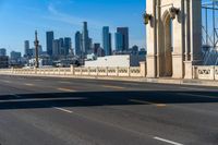 a view of the city skyline from across the street from the bikeway bridge in downtown la jolla