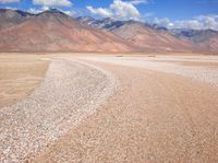 Cloudy Mountain Landscape on Off-Road Track