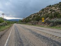 Cloudy USA Road: Gloom and Mountains
