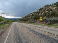 Cloudy USA Road: Gloom and Mountains