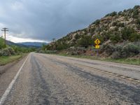 Cloudy USA Road: Gloom and Mountains