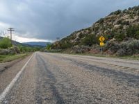 Cloudy USA Road: Gloom and Mountains