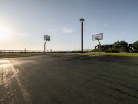 Coastal Asphalt Basketball Court in Portugal