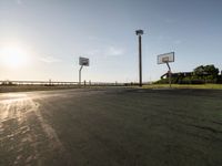 Coastal Asphalt Basketball Court in Portugal