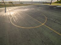 Coastal Basketball Court in Portugal's Open Space