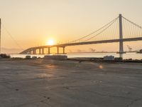 Coastal City at Dawn: Ocean and Horizon