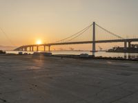 Coastal City at Dawn: Ocean and Horizon