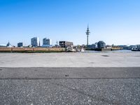 Coastal City Landscape in Europe: Clear Sky and Open Space