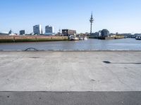 Coastal City Landscape in Europe: Clear Sky and Open Space