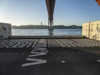 Coastal City of Lisbon, Portugal: A View from the Bridge