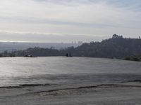 Coastal City View: Horizon Skyline Overlooking the Ocean