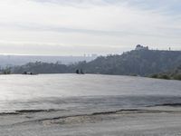 Coastal City View: Horizon Skyline Overlooking the Ocean