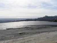 Coastal City View: Horizon Skyline Overlooking the Ocean