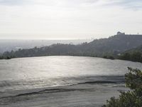 Coastal City View: Horizon Skyline Overlooking the Ocean
