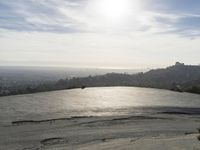Coastal City View: Horizon Skyline Overlooking the Ocean