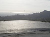Coastal City View: Horizon Skyline Overlooking the Ocean