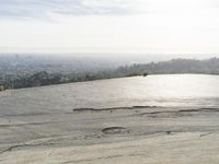 Coastal City View: Horizon Skyline Overlooking the Ocean