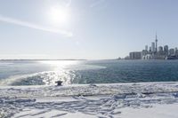 Coastal City: Water Horizon in the Daytime