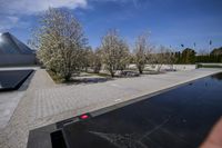 Coastal City Winter Scene with Clear Sky