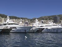 Coastal Cityscape Monaco with Clear Sky 001