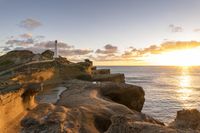 Dawn Landscape at Coastal Cliff