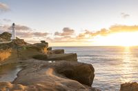 Dawn Landscape at Coastal Cliff