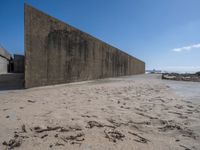 Coastal Concrete Wall in Porto, Portugal