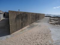 Coastal Concrete Wall in Porto, Portugal