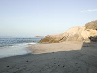 Coastal Day at the Beach: Clear Sky and Open Space