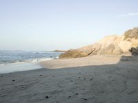 Coastal Day at the Beach: Clear Sky and Open Space