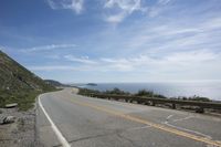 Coastal Highland Winding Road and the Pacific Ocean