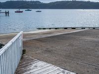 Coastal Jetty on Open Space Lake with Wooden Flooring