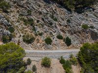 Aerial View of Coastal Landscape in Mallorca, Spain