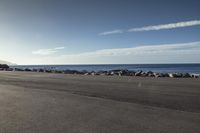 Coastal Landscape: Clear Sky and Calm Ocean in New Zealand