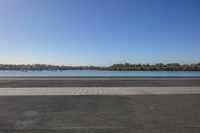 Coastal Landscape with Clear Sky and Horizon