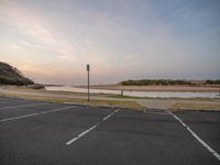 Coastal Landscape at Dawn: Parking Lot 001