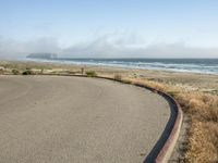 Coastal Landscape: A Gloomy Day with Fog