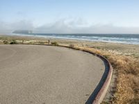 Coastal Landscape: A Gloomy Day with Fog