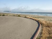 Coastal Landscape: A Gloomy Day with Fog