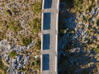 Aerial View of Coastal Landscape in Mallorca, Spain