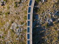 Aerial View of Coastal Landscape in Mallorca, Spain