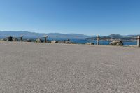 Coastal Landscape with Mountain View in Okanagan Valley, British Columbia