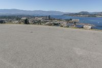 Coastal Landscape with Mountain View in Okanagan Valley, British Columbia